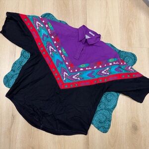 Vintage Purple and Black Women's Top